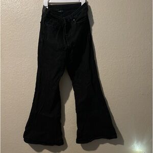 Black flare jeans